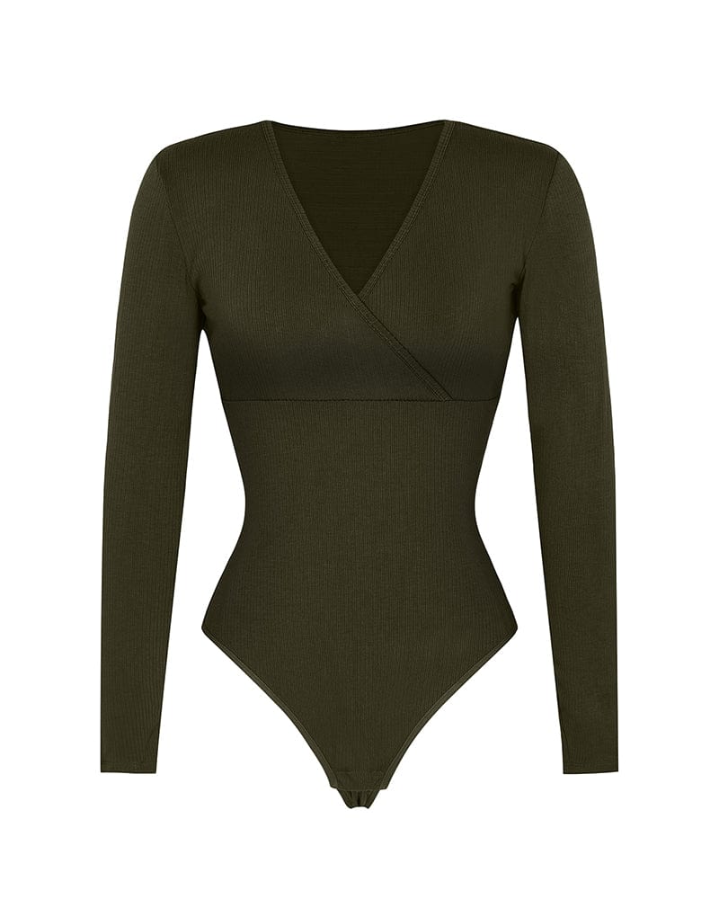 Cozy Ribbed Chic Cut-Out Bodysuit